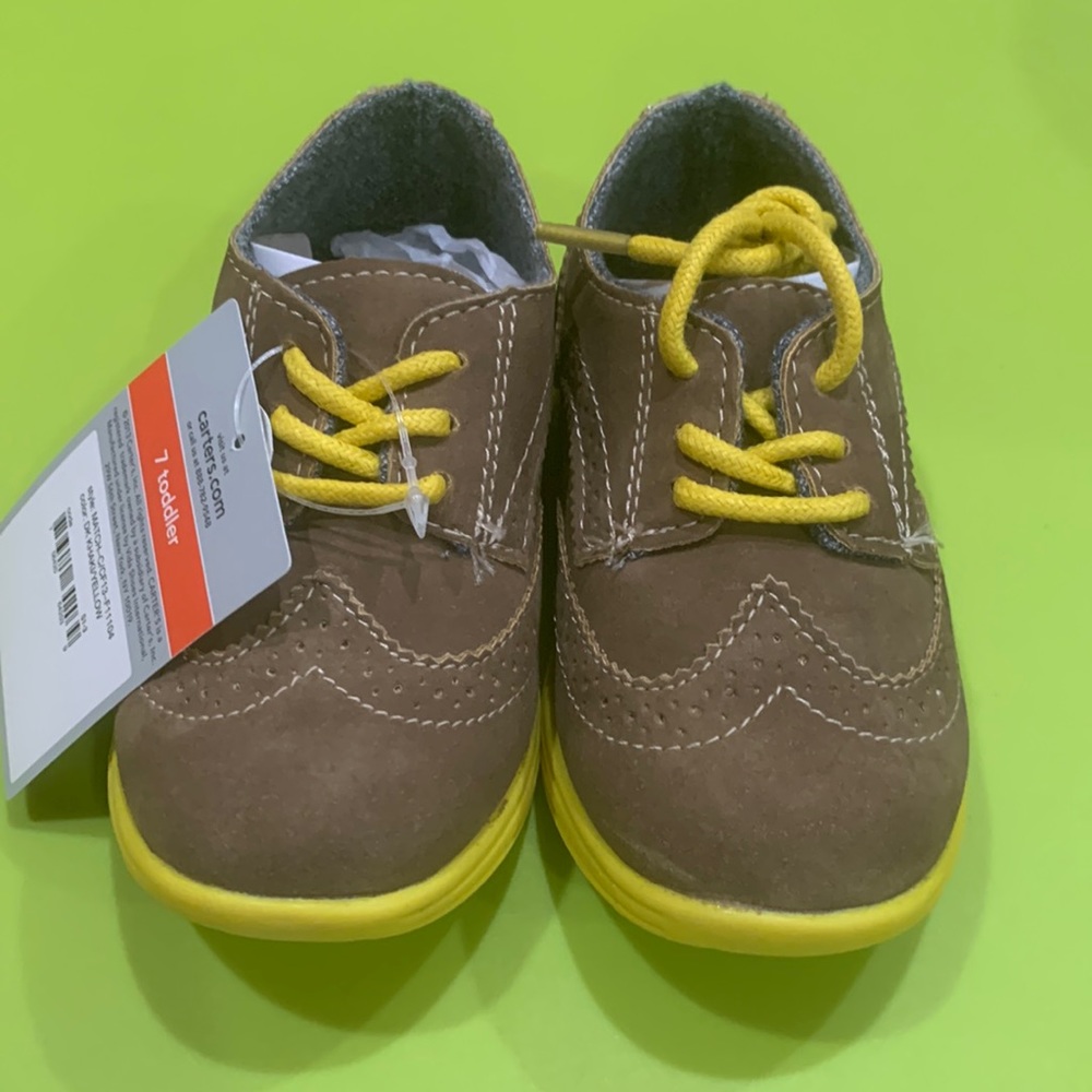 Carter’s Boys DK Khaki Yellow dress shoes Nike lunarlon for toddlers